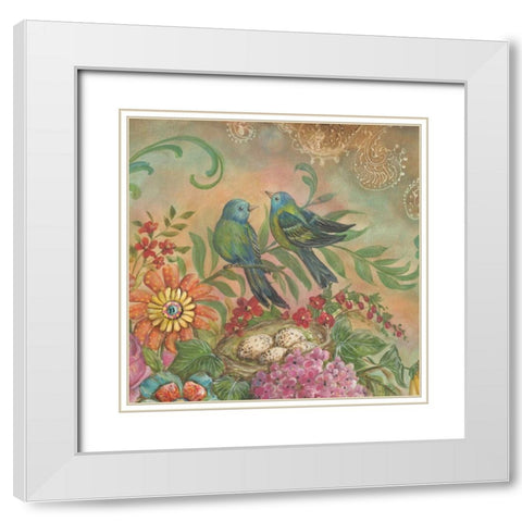 Splendid Botanical II White Modern Wood Framed Art Print with Double Matting by McRostie, Kate