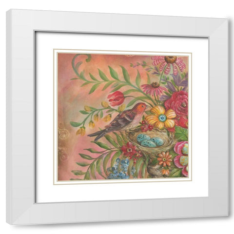Splendid Botanical III White Modern Wood Framed Art Print with Double Matting by McRostie, Kate