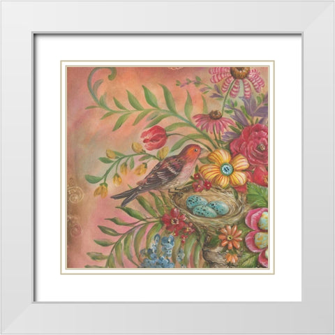 Splendid Botanical III White Modern Wood Framed Art Print with Double Matting by McRostie, Kate