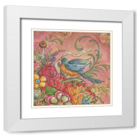 Splendid Botanical IV White Modern Wood Framed Art Print with Double Matting by McRostie, Kate
