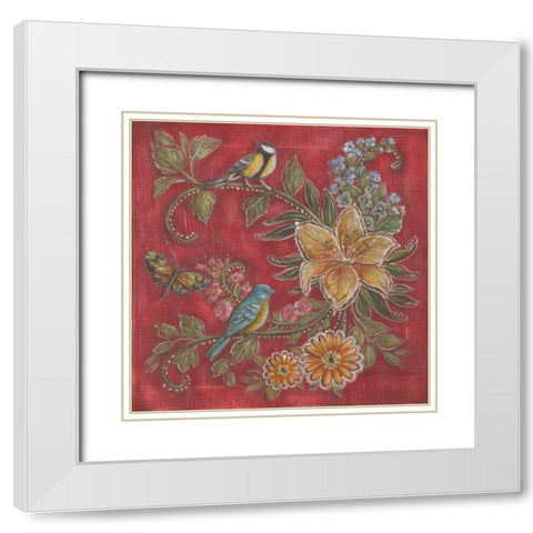 Garden Menagerie I White Modern Wood Framed Art Print with Double Matting by McRostie, Kate