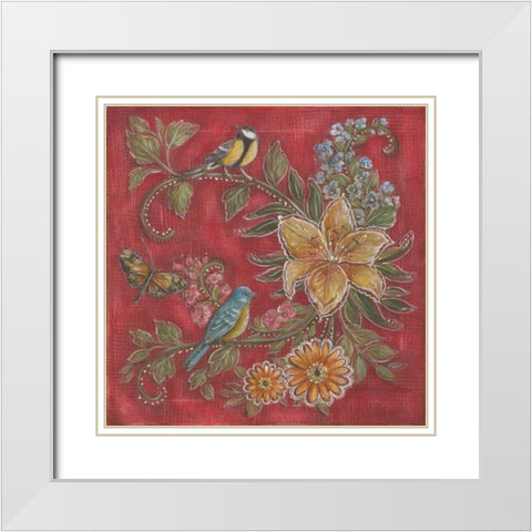 Garden Menagerie I White Modern Wood Framed Art Print with Double Matting by McRostie, Kate