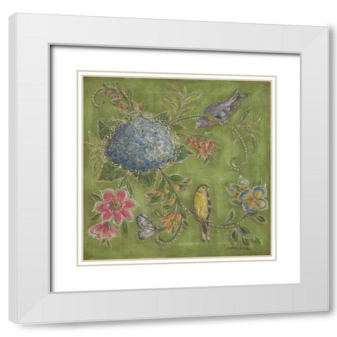 Garden Menagerie III White Modern Wood Framed Art Print with Double Matting by McRostie, Kate