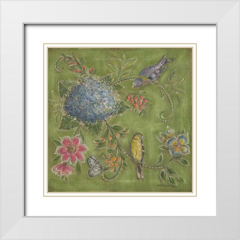 Garden Menagerie III White Modern Wood Framed Art Print with Double Matting by McRostie, Kate