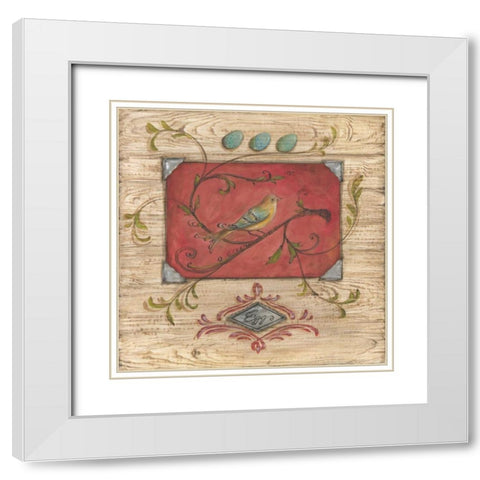 Bird Watcher II White Modern Wood Framed Art Print with Double Matting by McRostie, Kate