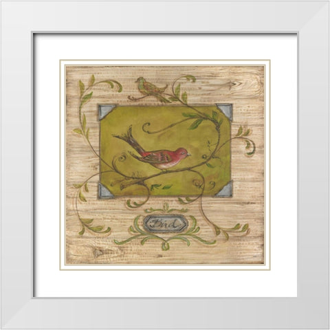 Bird Watcher III White Modern Wood Framed Art Print with Double Matting by McRostie, Kate