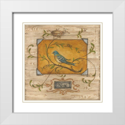 Bird Watcher IV White Modern Wood Framed Art Print with Double Matting by McRostie, Kate