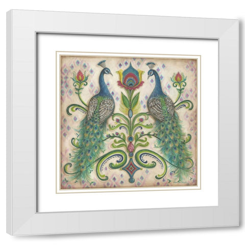 Feathered Splendor II White Modern Wood Framed Art Print with Double Matting by McRostie, Kate