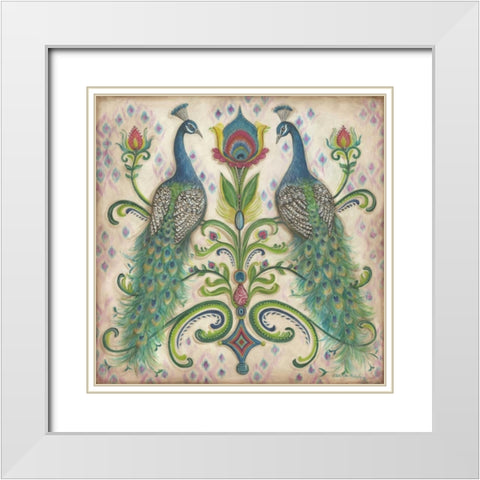 Feathered Splendor II White Modern Wood Framed Art Print with Double Matting by McRostie, Kate
