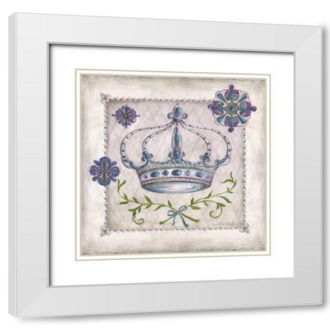 Royal Crown IV White Modern Wood Framed Art Print with Double Matting by McRostie, Kate