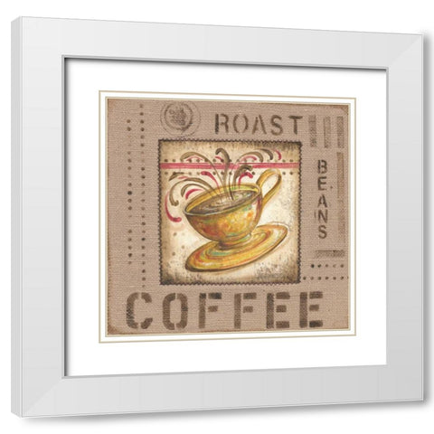 Cafe Valencia I White Modern Wood Framed Art Print with Double Matting by McRostie, Kate