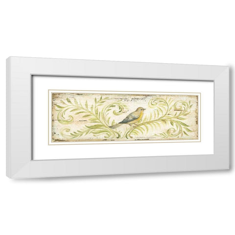Eco Warbler White Modern Wood Framed Art Print with Double Matting by McRostie, Kate