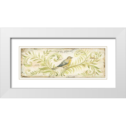 Eco Warbler White Modern Wood Framed Art Print with Double Matting by McRostie, Kate