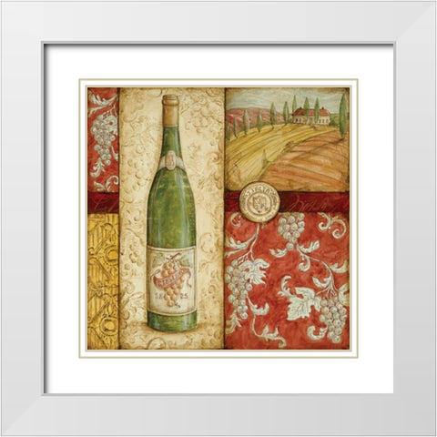 Italian Wine Collage White Modern Wood Framed Art Print with Double Matting by McRostie, Kate