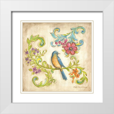 Madisons Garden II White Modern Wood Framed Art Print with Double Matting by McRostie, Kate