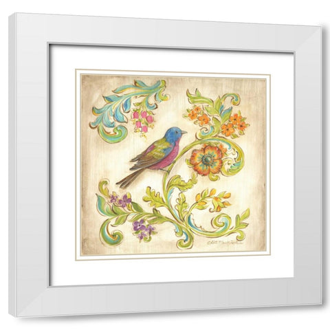 Madisons Garden III White Modern Wood Framed Art Print with Double Matting by McRostie, Kate