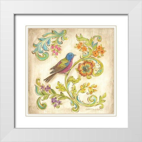 Madisons Garden III White Modern Wood Framed Art Print with Double Matting by McRostie, Kate