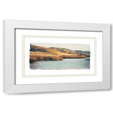 Estuary I White Modern Wood Framed Art Print with Double Matting by Melious, Amy