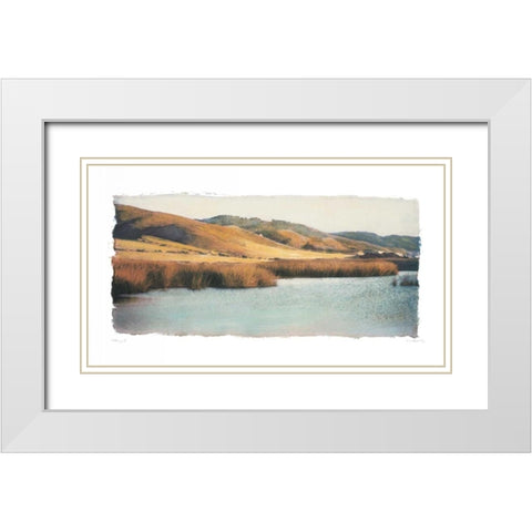 Estuary I White Modern Wood Framed Art Print with Double Matting by Melious, Amy