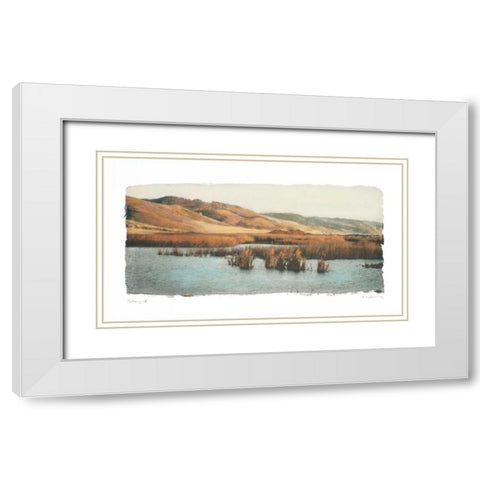 Estuary II White Modern Wood Framed Art Print with Double Matting by Melious, Amy
