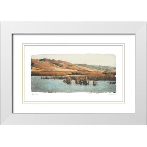 Estuary II White Modern Wood Framed Art Print with Double Matting by Melious, Amy