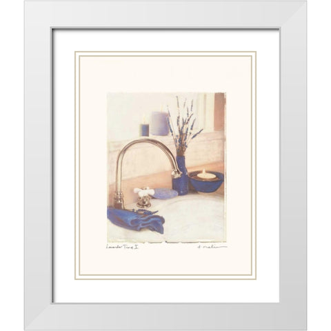 Lavender Time I White Modern Wood Framed Art Print with Double Matting by Melious, Amy