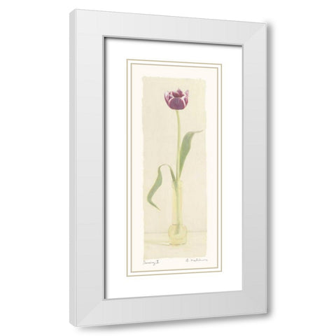 Dancing I White Modern Wood Framed Art Print with Double Matting by Melious, Amy