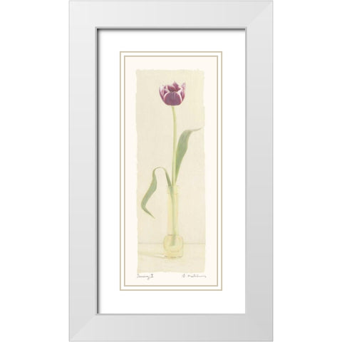 Dancing I White Modern Wood Framed Art Print with Double Matting by Melious, Amy