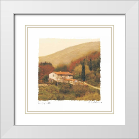 Campanga IV White Modern Wood Framed Art Print with Double Matting by Melious, Amy