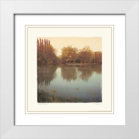 Water Colors I White Modern Wood Framed Art Print with Double Matting by Melious, Amy