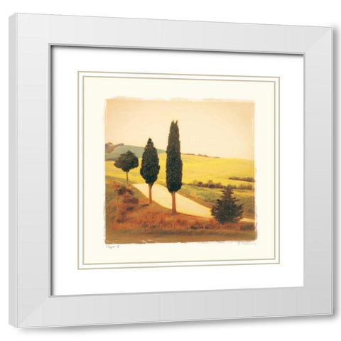 Viaggio II White Modern Wood Framed Art Print with Double Matting by Melious, Amy