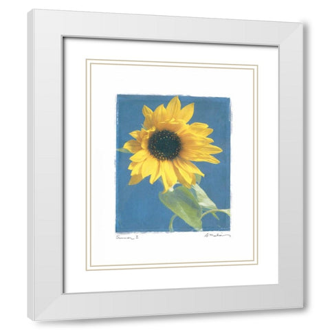 Summer I White Modern Wood Framed Art Print with Double Matting by Melious, Amy