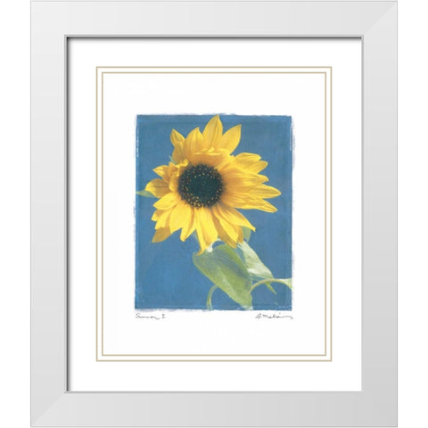 Summer I White Modern Wood Framed Art Print with Double Matting by Melious, Amy
