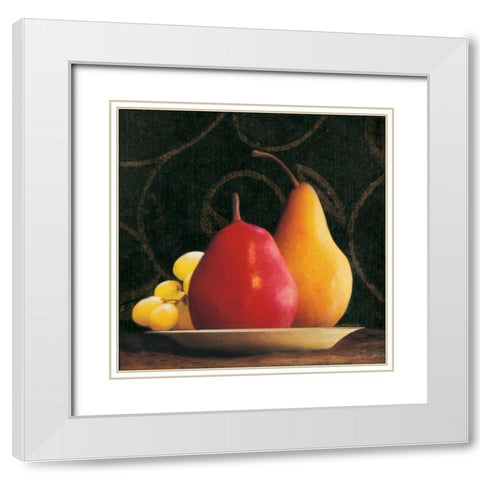 Frutta del Pranzo III White Modern Wood Framed Art Print with Double Matting by Melious, Amy