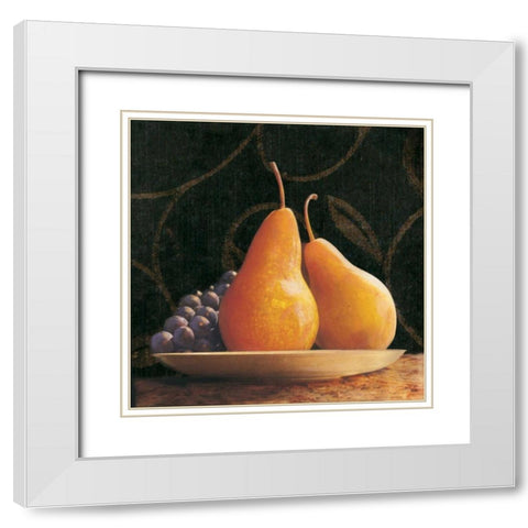 Frutta del Pranzo IV White Modern Wood Framed Art Print with Double Matting by Melious, Amy