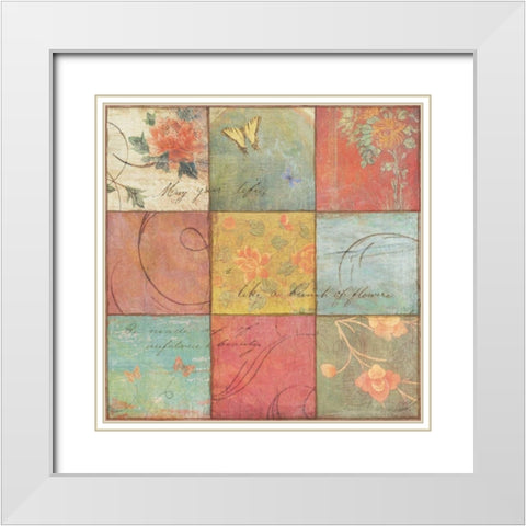 Life is a Garden II White Modern Wood Framed Art Print with Double Matting by Melious, Amy