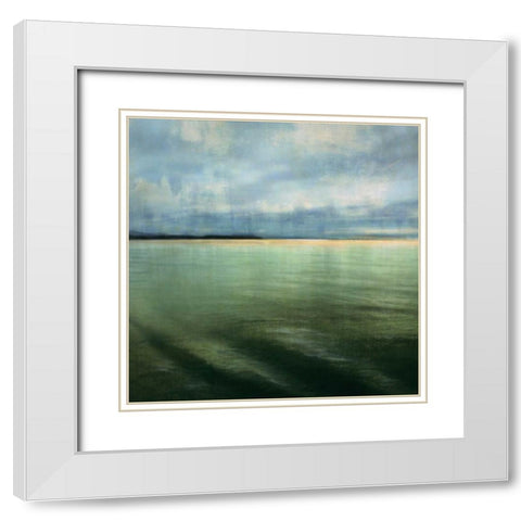 Tranquil Waters II White Modern Wood Framed Art Print with Double Matting by Melious, Amy