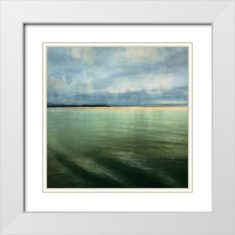Tranquil Waters II White Modern Wood Framed Art Print with Double Matting by Melious, Amy