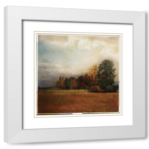 Autumn Horizon II White Modern Wood Framed Art Print with Double Matting by Melious, Amy