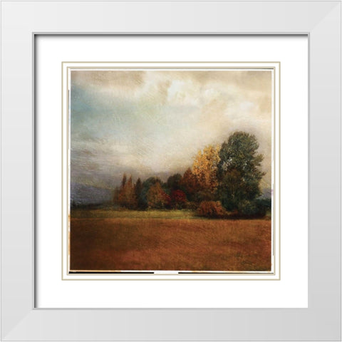 Autumn Horizon II White Modern Wood Framed Art Print with Double Matting by Melious, Amy