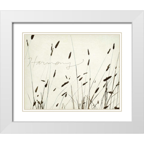 Grass Harmony White Modern Wood Framed Art Print with Double Matting by Melious, Amy