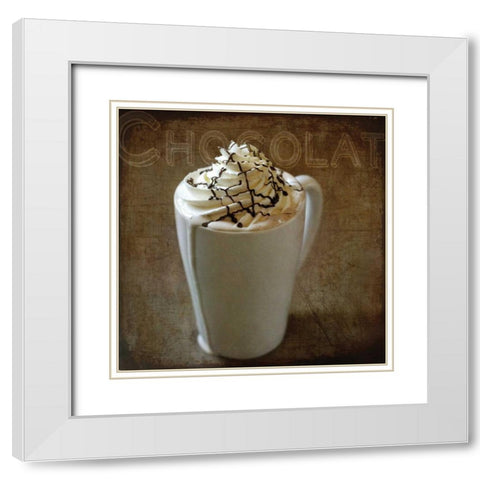 Cafe I White Modern Wood Framed Art Print with Double Matting by Melious, Amy