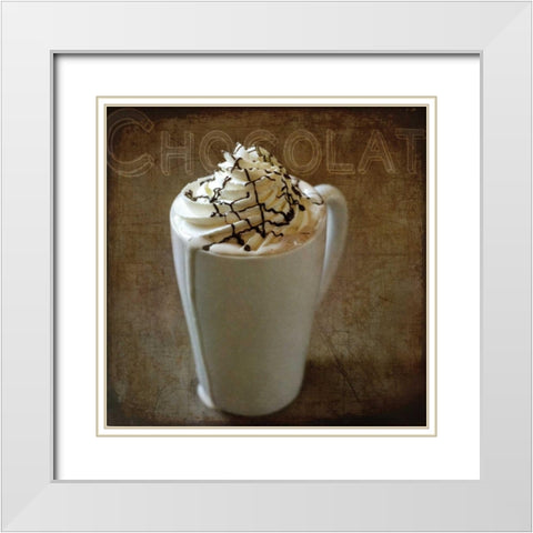 Cafe I White Modern Wood Framed Art Print with Double Matting by Melious, Amy