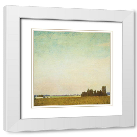 Spring Landscape II White Modern Wood Framed Art Print with Double Matting by Melious, Amy