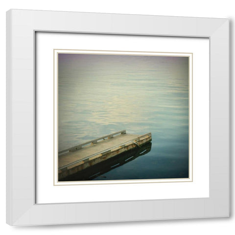 Be Here IV White Modern Wood Framed Art Print with Double Matting by Melious, Amy