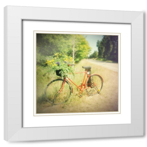 Fun White Modern Wood Framed Art Print with Double Matting by Melious, Amy