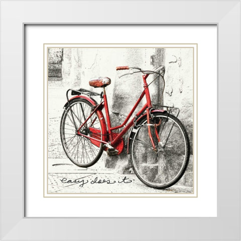 Easy Does It White Modern Wood Framed Art Print with Double Matting by Melious, Amy