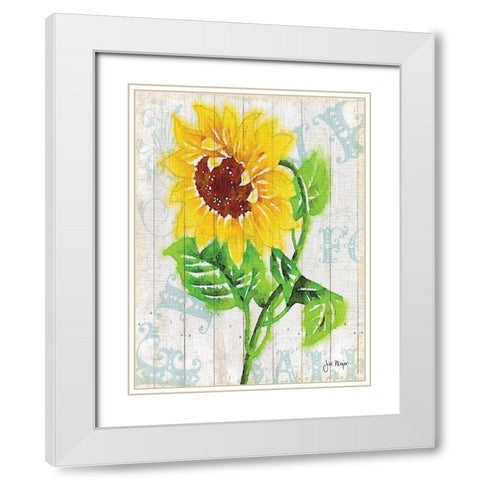 On The Fence II White Modern Wood Framed Art Print with Double Matting by Meyer, Jill