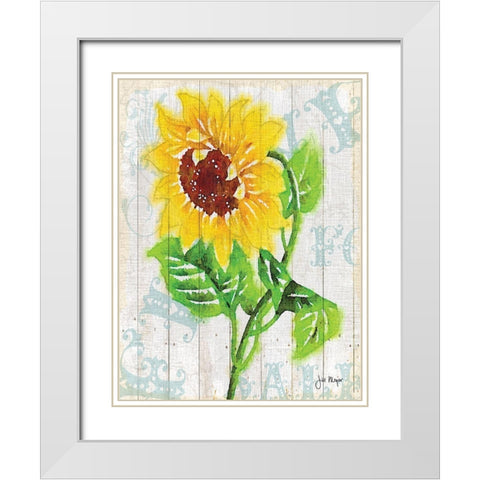 On The Fence II White Modern Wood Framed Art Print with Double Matting by Meyer, Jill