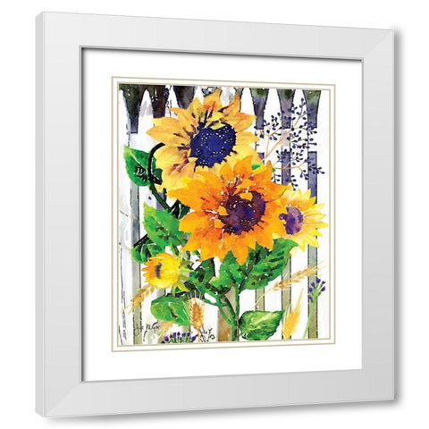 Fenced In I White Modern Wood Framed Art Print with Double Matting by Meyer, Jill